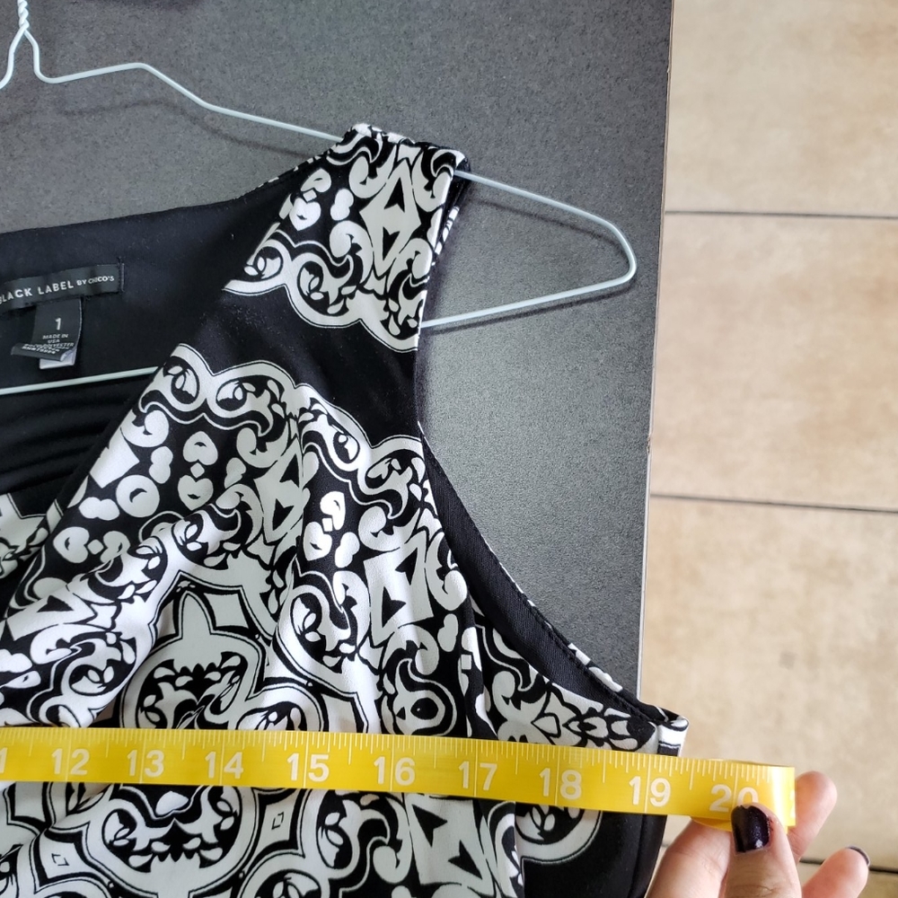 Black Label by Chicos Black and White Dress - Picture 7 of 8
